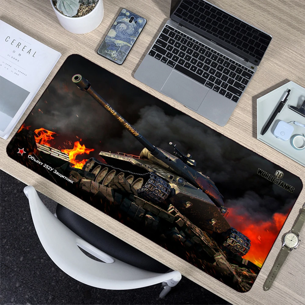 

World of Tanks Computer Large Mouse Pad Laptop Gamer Gaming Gaming Accessories Battlefield Table Pad Cool Anime Game Mouse Pad