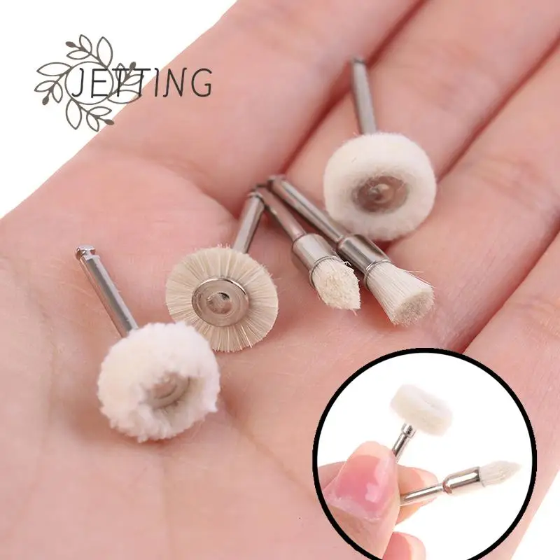 

Soft White Polishing Brush Wheel Dental Laboratory Lab Materials Goat Hair Rotary Tools Low Speed HP Shank Buff