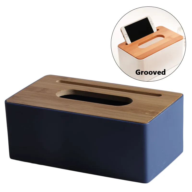 

Wooden Tissue Holder Household Paper Towel Storage Box Removable Tissue Case boîte à mouchoirs Lagerung Boxes for Home Office