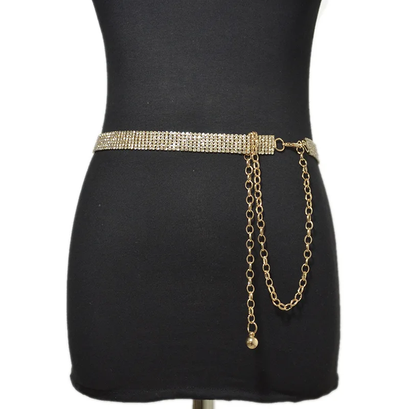 Rhinestone Waist Chain Fashion Thin Section Women's Chain Ladies Elegant Luxury Belly Dance Diamond Belt