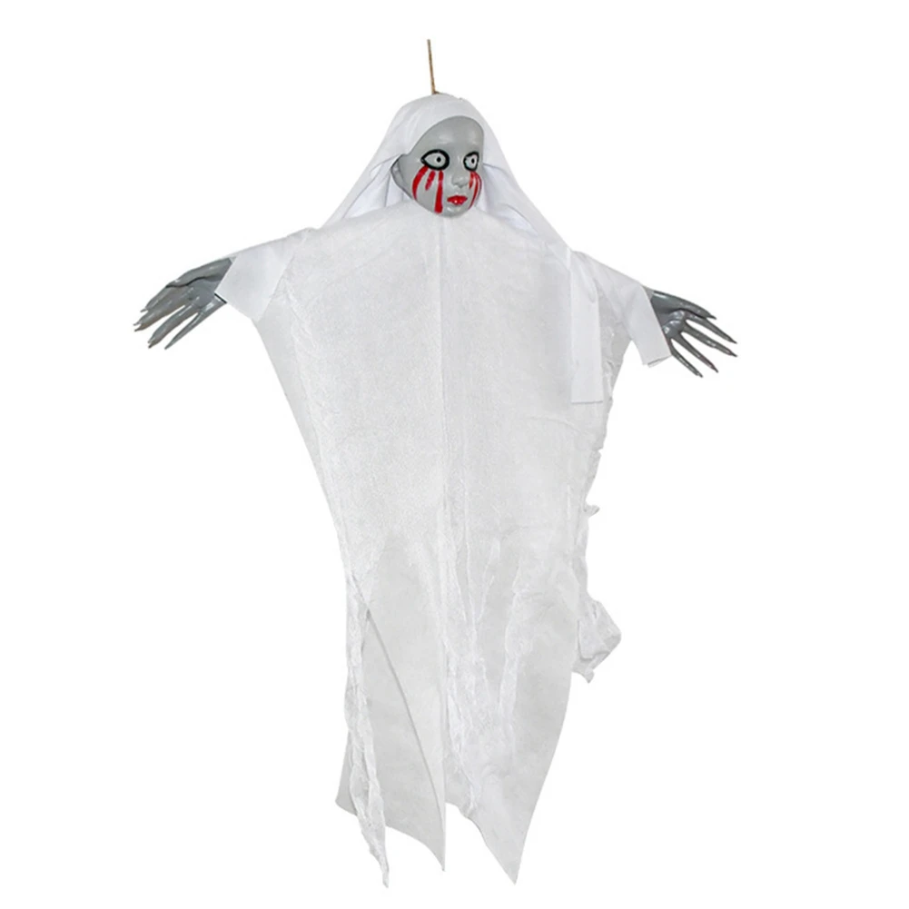 

1Pc Halloween Decorative Prop Hanging Ghost Yard Decor Prop for Party DIY Decoration Accessories (White)