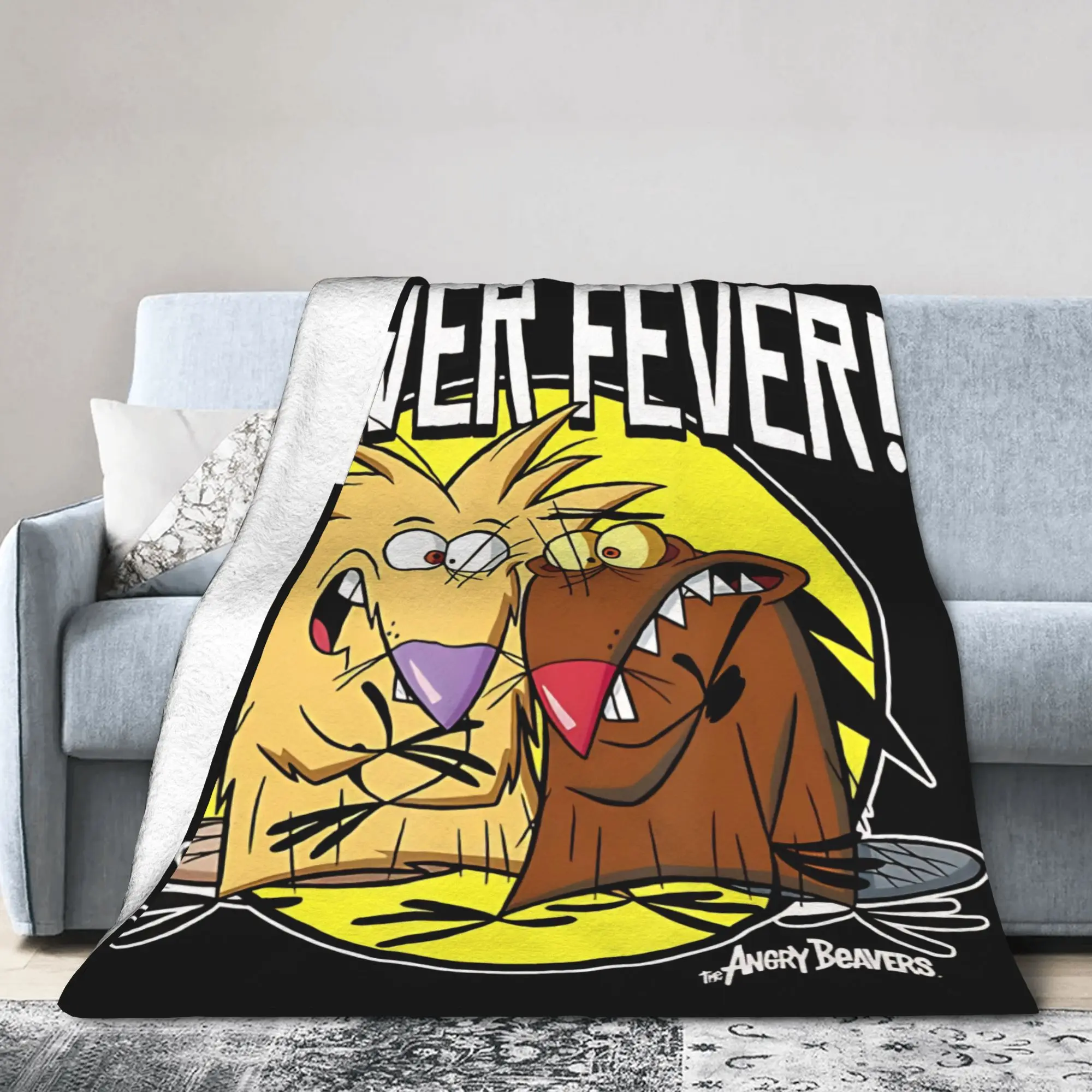 Фото Angry Beavers Daggett & Norbert Feverish Легкие тонкие фланелевые пледы, удобные подарочные покрывала, постельные пледы. №1