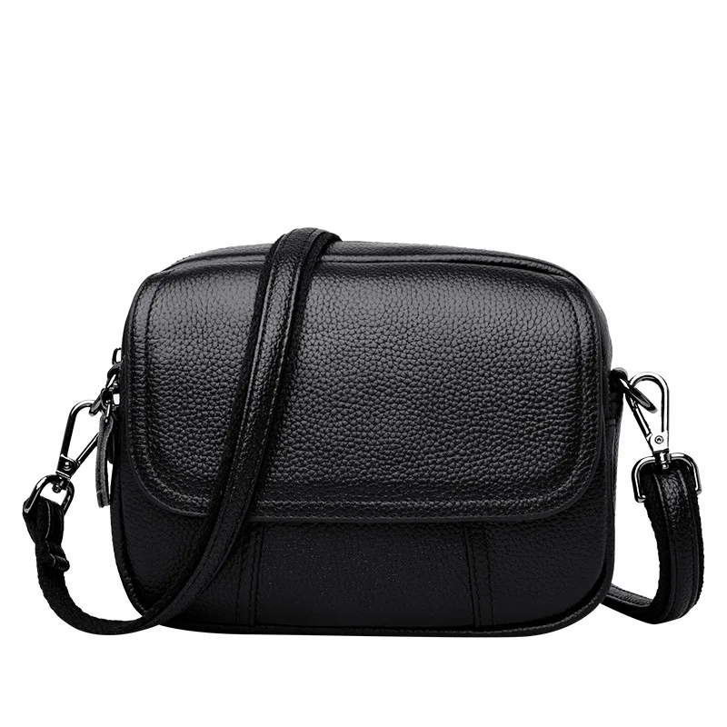 

Genuine Leather Shoulder Bag for Women 2023 New Fashion Versatile Small Square Bag Wholesale Top Layer Cowhide Crossbody Handbag