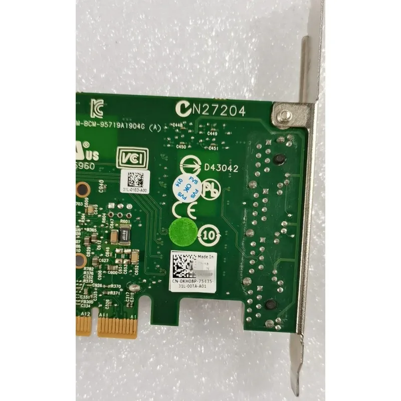 Фото Оригинальная сетевая карта Broadcom BCM5719 с четырьмя портами Gigabit Ethernet PCI-E для Dell, версии TMGR6 HY7RM KH08P YGCV4 №3