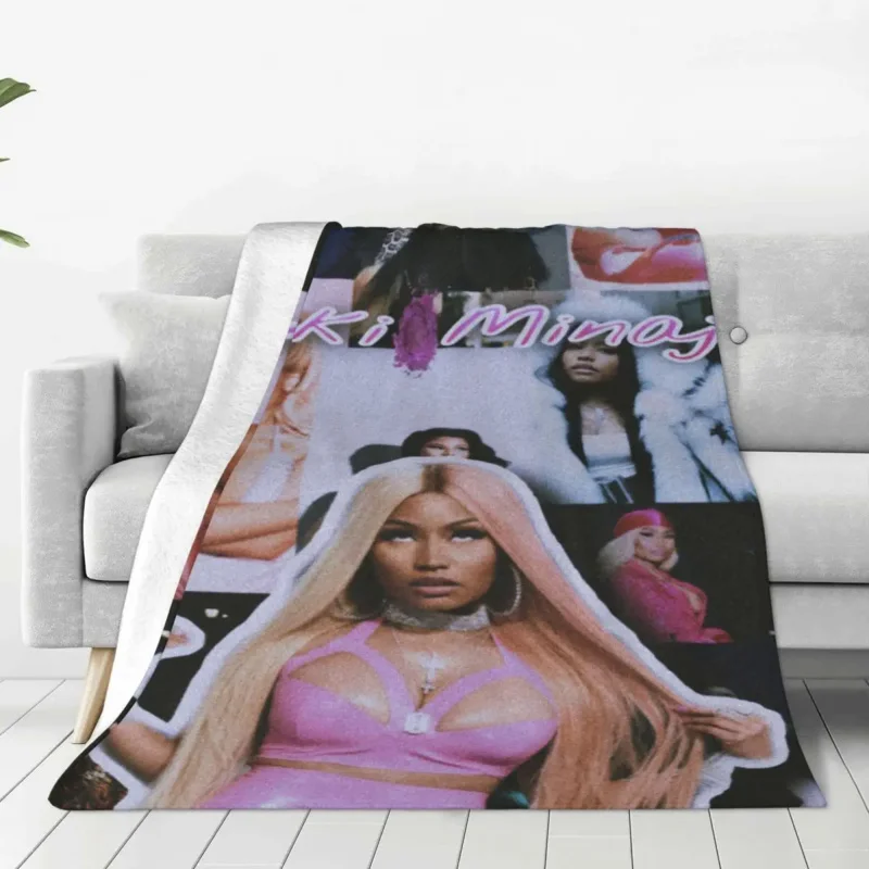 

Nicki Minaj Singer Sexy Star Fleece Summer Breathable Lightweight Thin Throw Blanket For Home Travel Bedding Throws