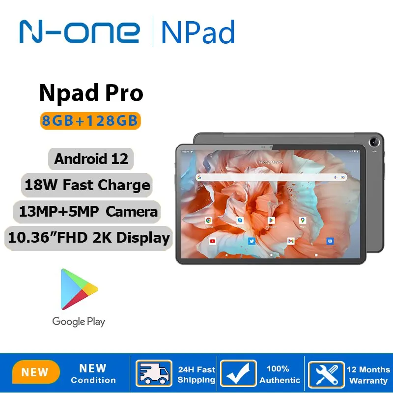 Npad Pro 2023 Tablet Android Pad 8GB 128GB 10.36''2K FHD+ Display UNISOC T616 Octa Core 13MP Camera Type-C Dual 4G LTE Tablettes