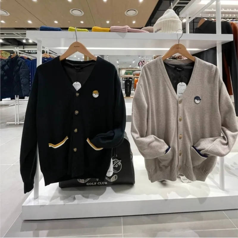 【 Presale 】Mens Heavy Weight Cardigan Knit Regular Fit Sweater  V Neck Buttons Cardigan with Pockets With windproof lining