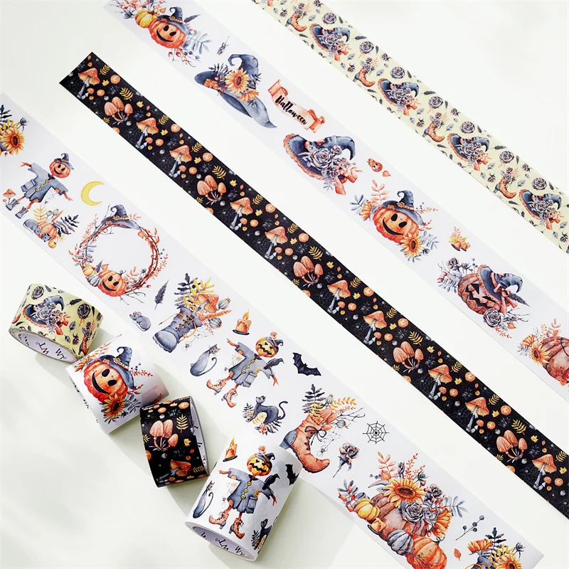 

Canada WT Vintage Tape4rolls/set Halloween Haunt Washi Tape bullet journaling DIY tape Stickers scrapbooking supplies