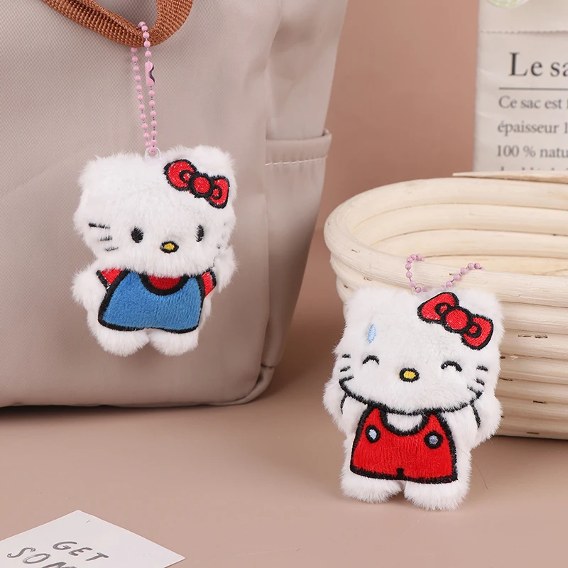 Милый плюшевый брелок Hello Kitty мультяшный Sanrio KT наклейка с именем кошки подвеска