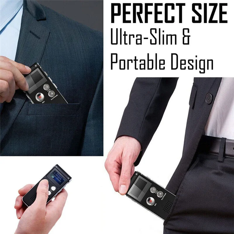 Цифровой диктофон EVP с голосовой активацией USB США 8 ГБ (черный)