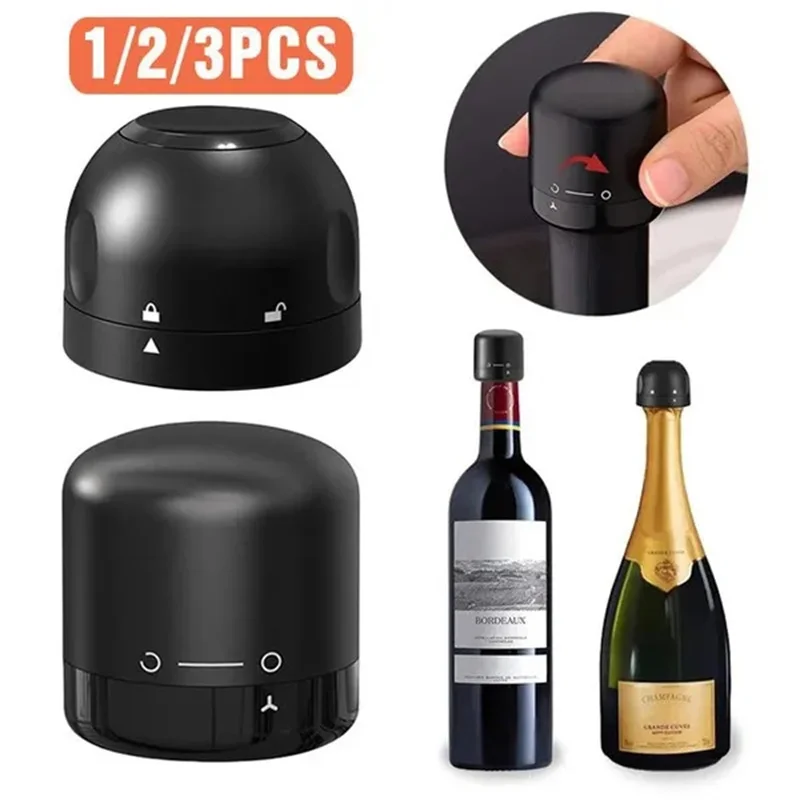 

Vacuum Red Wine Bottle Cap Stopper Silicone Sealed Champagne Bottle Stopper Vacuum Retain Freshness Wine Plug Bar Tools