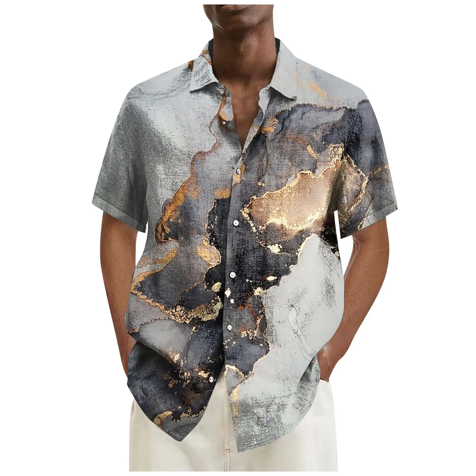 

Summer Shirt For Men Hawaiian Shirt For Men Vintage Button Down Bowling Shirts Short Sleeve Beach Vacation Clothes قمصان وبلوزات