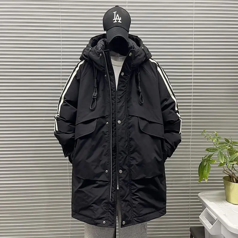 

Пуховик мужской из хлопка, утепленная теплая куртка средней длины, зимняя одежда
