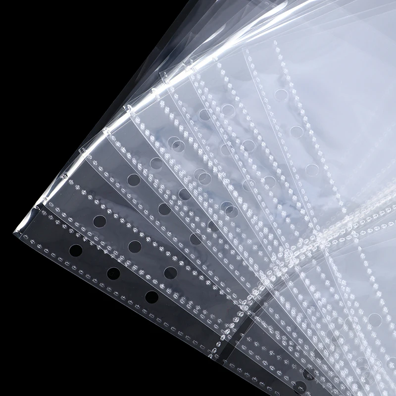 10pcs Standard Clear Plastic Photo Album Transparent A5 Binder Refill Sleeves |