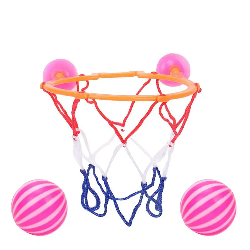 

Bath Basketball Toys For Kids Bathtub Basketball Hoop & Balls Set Included 2 Balls 1 Suctions Cups Basketball Hoop Playset For