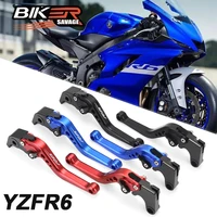 short brake clutch levers for yamaha yzfr6 yzf r6 600 r6s 1999 2022 motorcycle accessories handle adjustable aluminum cnc yzf r6
