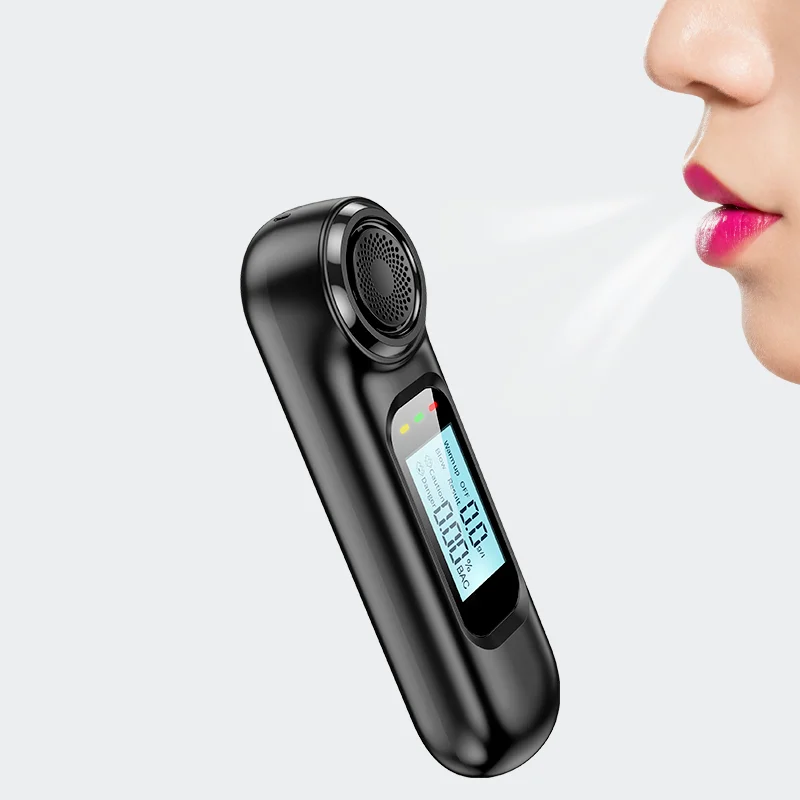 

Улучшенный Портативный Бесконтактный алкотестер, портативный алкотестер с цифровым ЖК-дисплеем и полупроводниковым датчиком