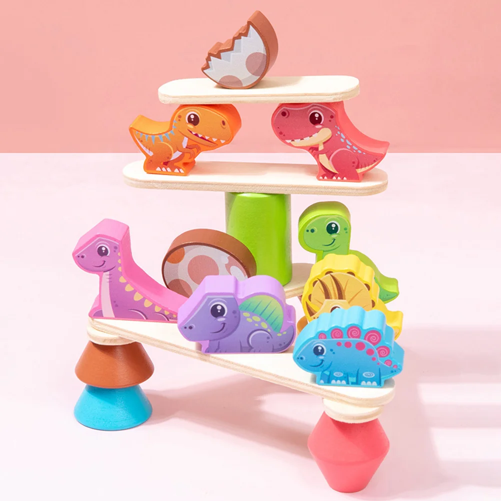 

Balance Toys Animal Stacking Color Blocks Children Educational Kids Household Party Games Building Wooden Parent-child Playset