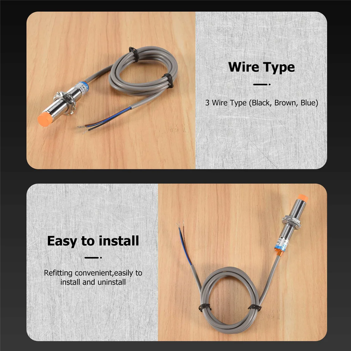 Флюоресцентный датчик приближения 300 мА NPN 3 провода 4 мм