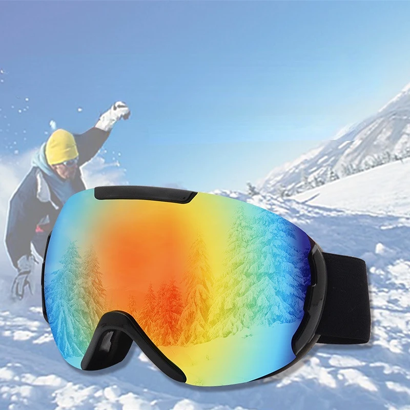 Double Layer Anti Fog Skiing Eyewear Men Women Large Spherical Mirror Skiing Glasses Snowboard Snowmobile Winter Sports Glasses