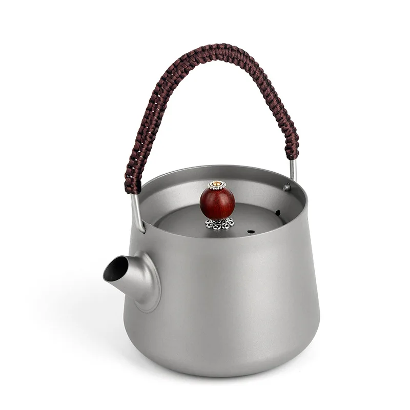 200ML Outdoor Lightweight Titanium Kettle Camping Portable Teapot Outdoor Picnic Tableware Kettle