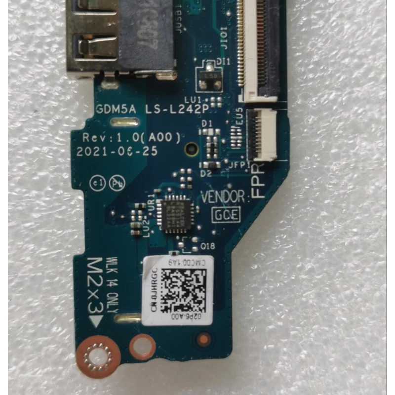 LS-L242P ДЛЯ DELL Vostro 3510 3511 3515 USB-устройство считывания аудиопорта плата ввода-вывода