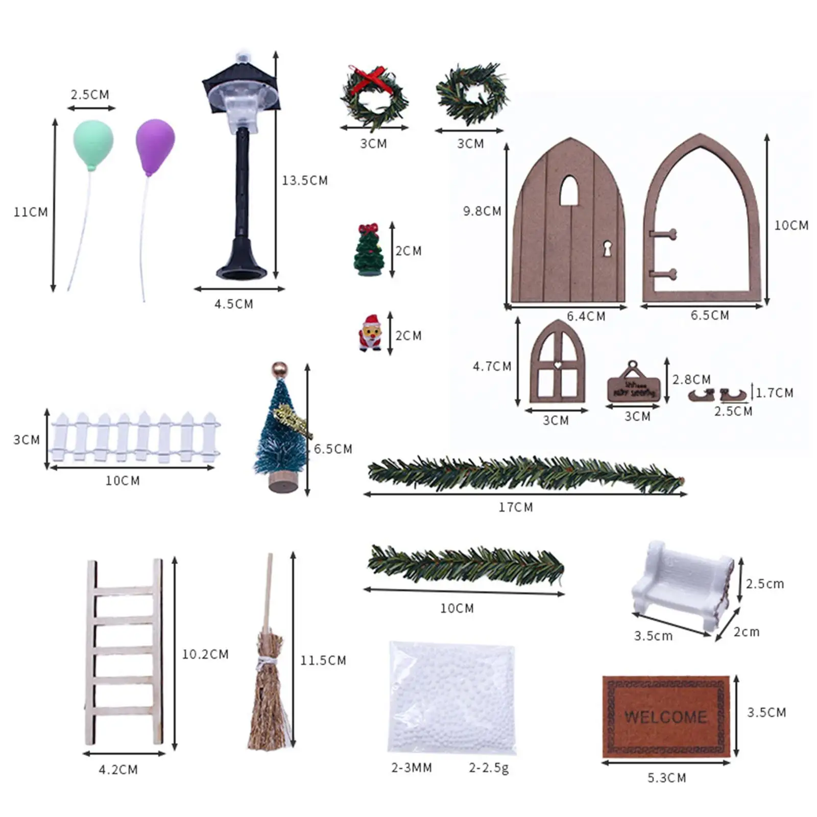 

17 Pieces Dollhouse Simulation Model Scene Accessories Mini Scenery Supplies