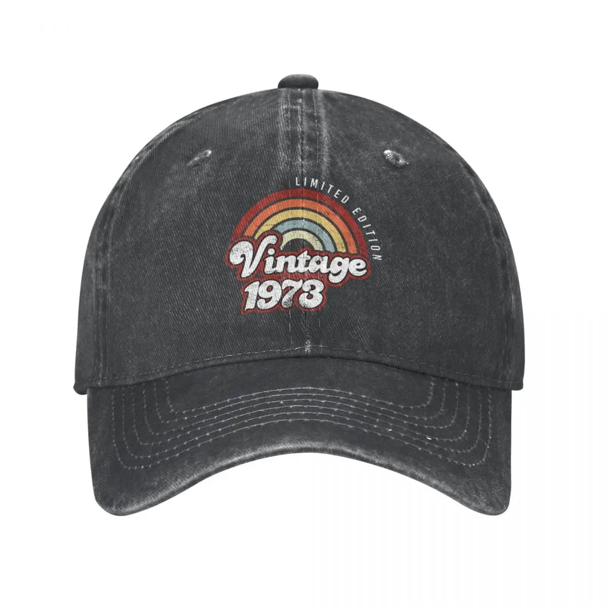 

Retro Vintage 1973 Merch 50 Years Old Baseball Cap for Men Women Distressed Denim Headwear 50th Birthday Limited Summer Hat