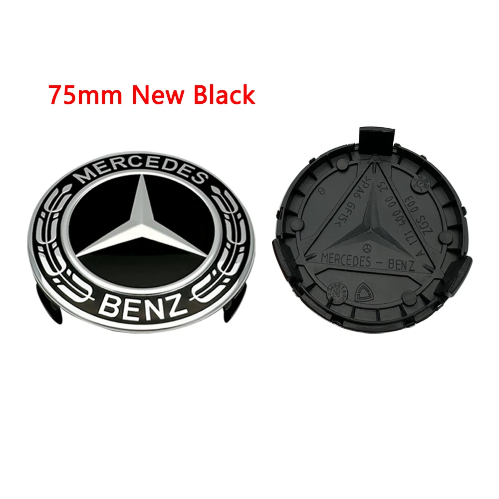 

4 шт. черные колпачки на центральные отверстия колесных дисков 75 мм для Mercedes-Benz W176 W177 W204 W205 W212 W213 W206 X156 X253 W117, аксессуары