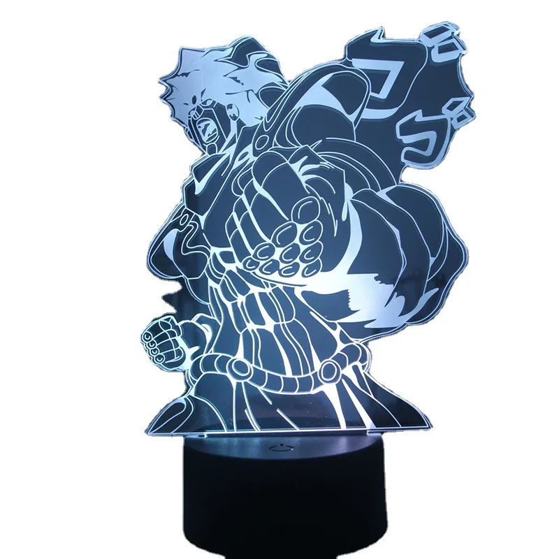 

3d ночник JoJo по мотивам неоновых приключений, светодиодный светильник в стиле японского аниме, лампа с акриловым орнаментом, неоновые украше...