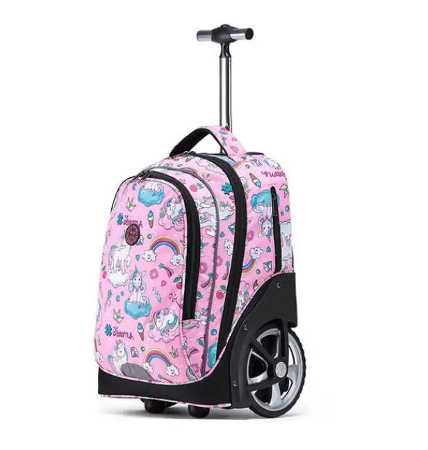 19 Inch School Rolling Backpack Bag Travel Trolley backpack bags for teenagers Children School Wheeled backpack On wheels boys