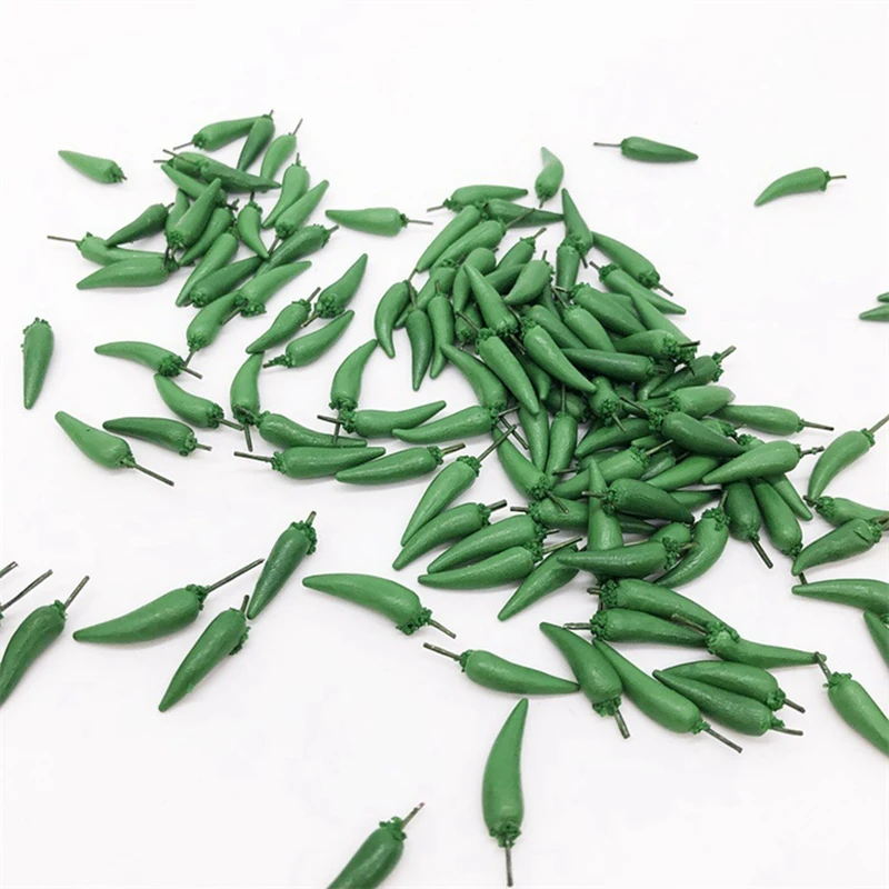 10 шт. глина масштаб 1:12 кукольный домик овощи миниатюрный зеленый перец для кукол