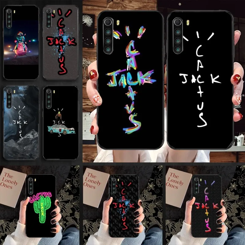 

Чехол для телефона со Скоттом КАКТУСОМ для Xiaomi Redmi Note 11 10 9T 8 7 Pro Redmi 10 9 9A 9C 8 7 6, мягкий черный чехол для телефона