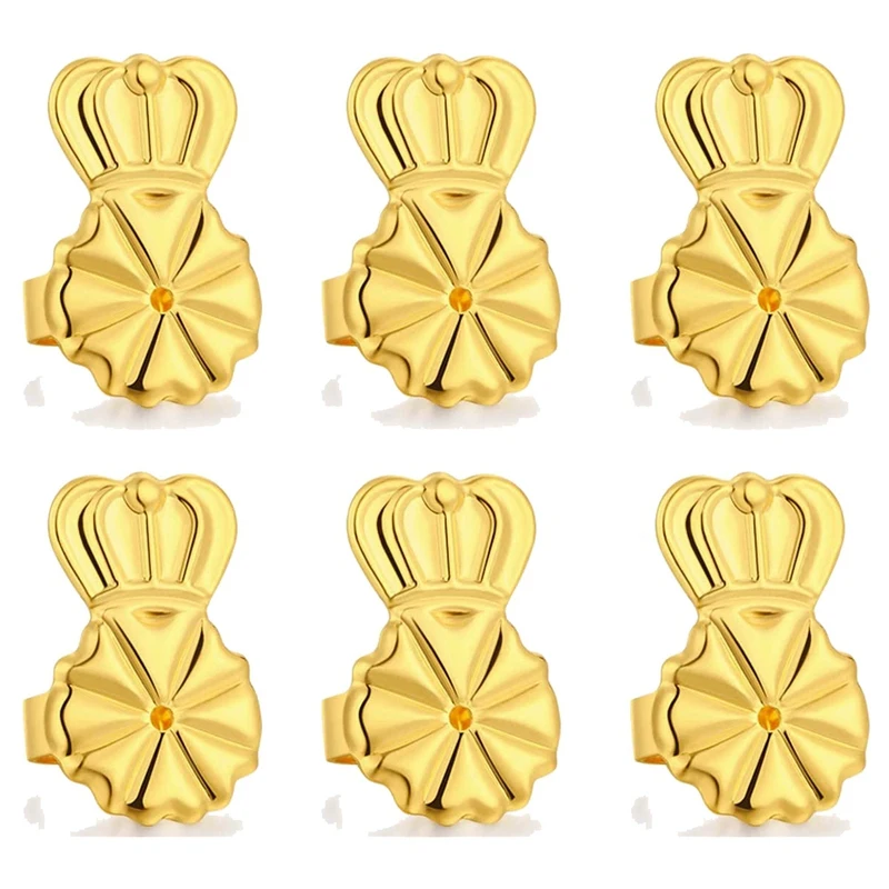 3 пары застежек для сережек регулируемые гипоаллергенные безопасные застежки