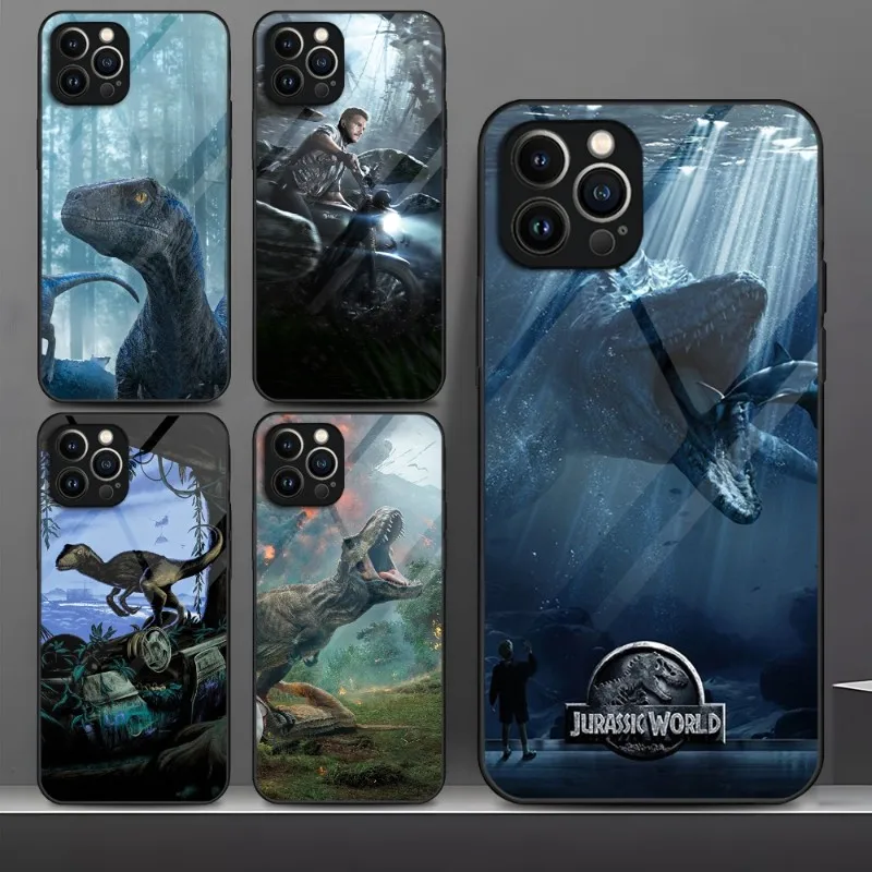 

Jurassic Park Dinosaur World Phone Case Tempered Glass For IPhone 13Pro 13 12 11 Pro Max Mini X XR XS Max 8 7 6s Plus SE 2020