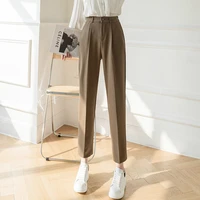 fashion female pants spring 2022 straight black white khaki trousers suits formal casual s xl new womens pants plus size
