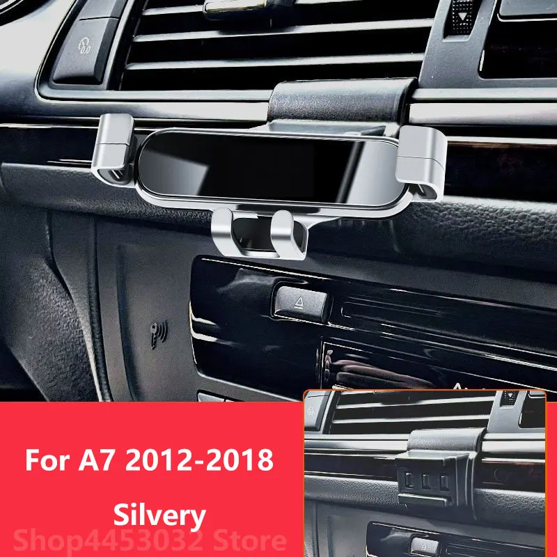 

For Audi A7 2022 C7 4GH 4GJ 2020 2019 Car Mobile Phone Holder 360 Degree Rotation Special Bracket Air Vent Clamping Accessories