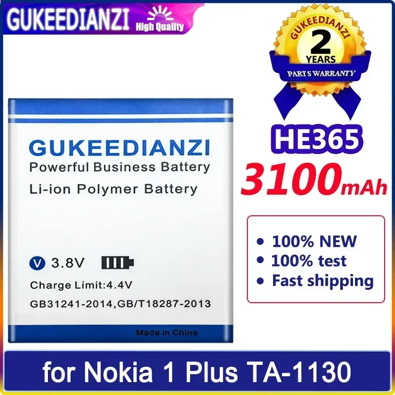 Сменный аккумулятор для мобильного телефона HE365 3100 мАч Nokia 1 Plus Nokia1 1Plus TA-1130 1123 1127 1111