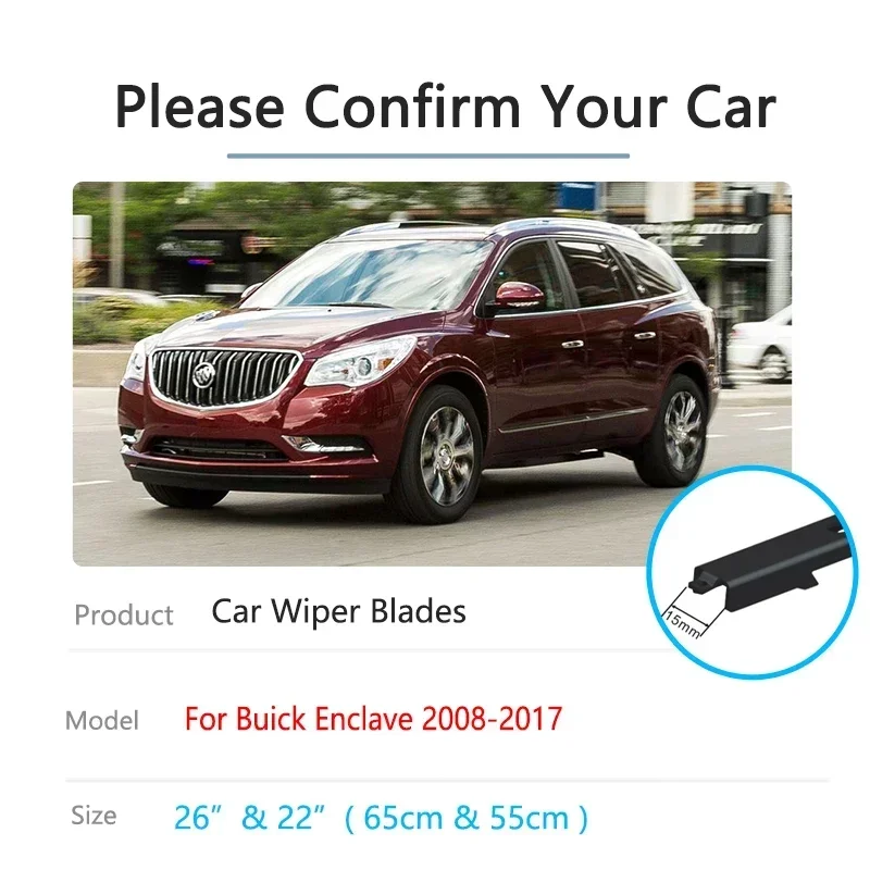 2 шт. щетки стеклоочистителя для Buick анклава 2008 ~ 2017