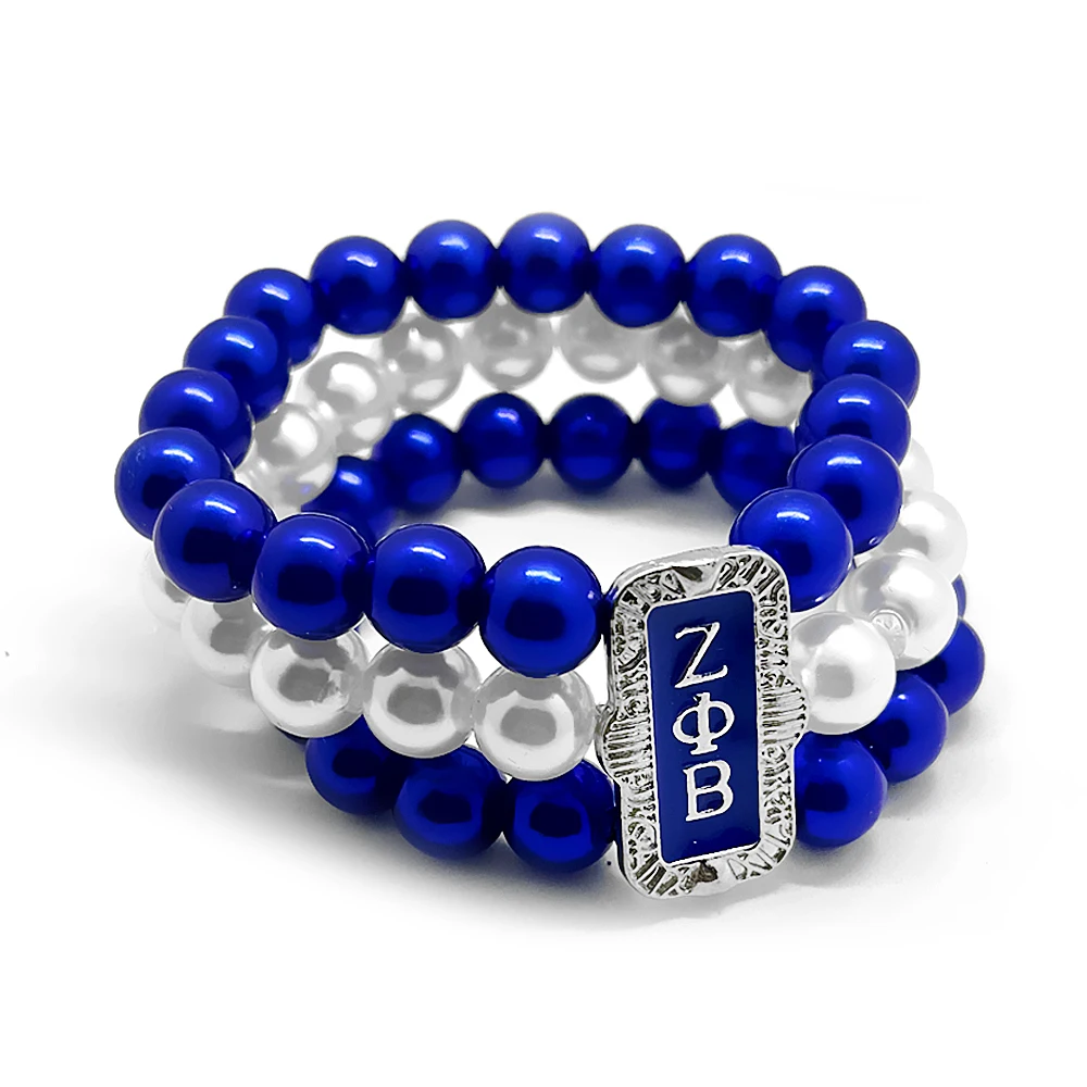 Стильный женский разнослойный браслет с эмалью и жемчужинами