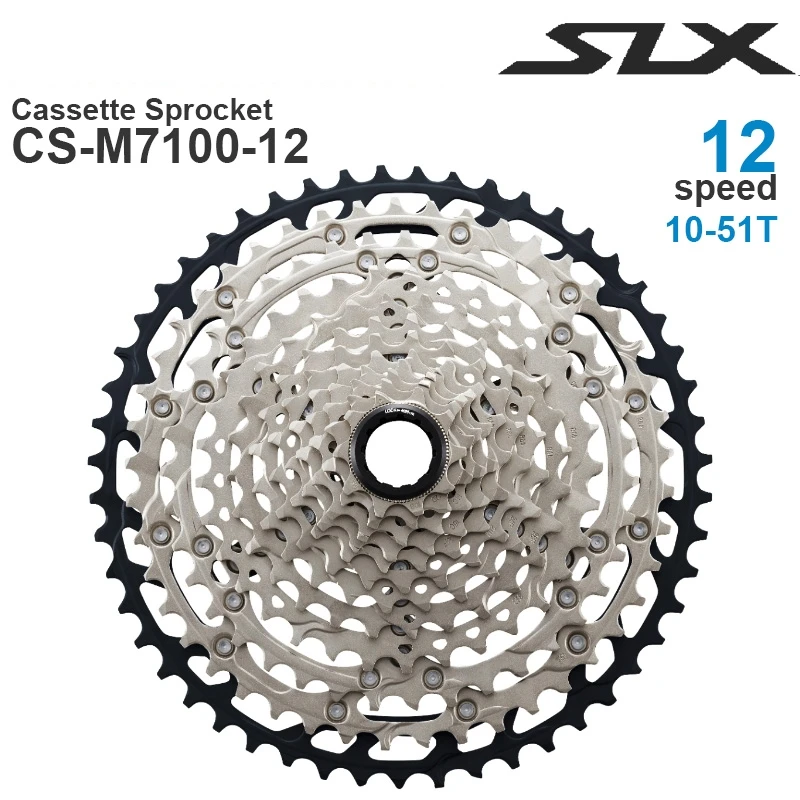 

Original Shimano SLX M7100 12v MTB Cassette SprocketCS-M7100-12 12-Speed 10-45T 10-51T Original Parts