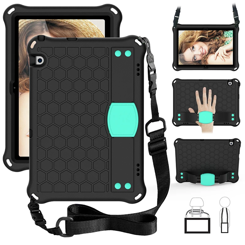 

MediaPad T5 Shockproof Case for Huawei T5 10.1 Full Body Protective EVA Cover with Shoulder Strap and Handle+Pen