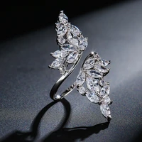 new fashion exquisite horse eye cubic zircon rings for women simple personality charm eternity ring wedding party jewelry gifts