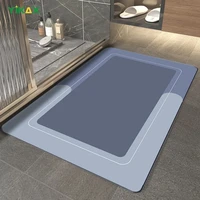 absorbent bath mat diatomite mud solid color quick drying bathroom rug kitchen doormat anti silp easy to clean modern home decor