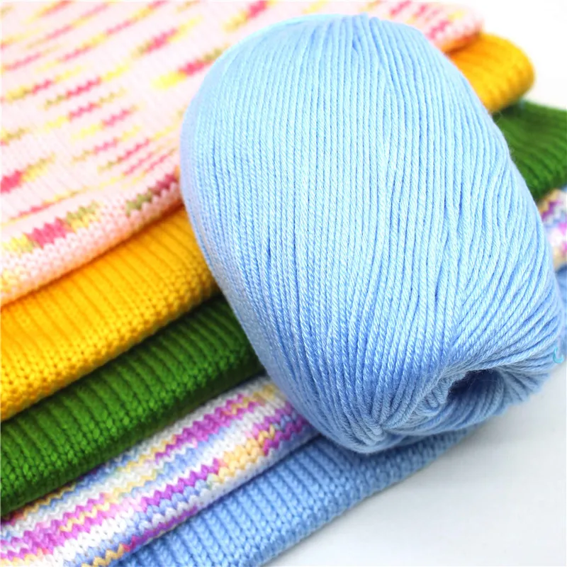 

1pc Crochet Yarn Lanas Para Tejer A Crochet Cotton Yarn for Knitting 60% Silk Fiber Lamp 40% Skin Cotton Yarn for Knitting