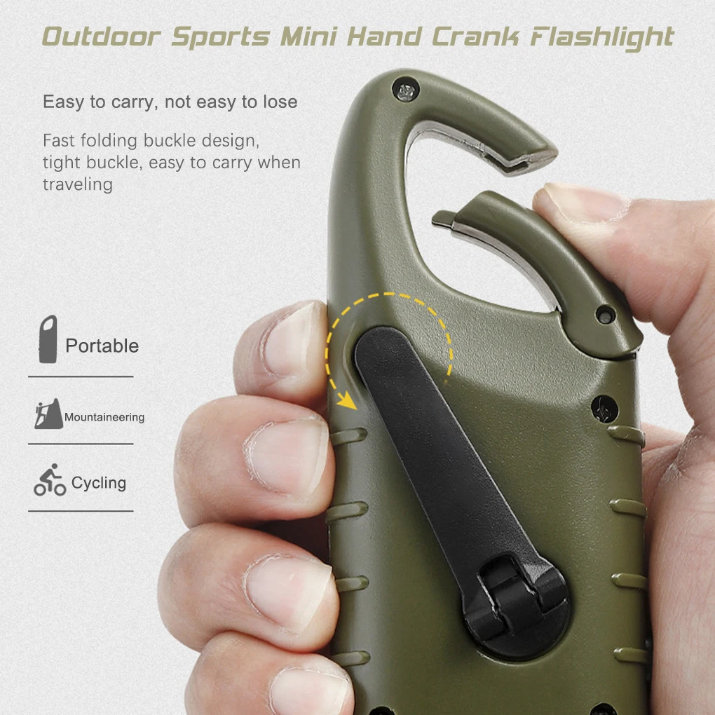 

Emergency LED Flashlight Multifunction Hand Crank Dynamo Solar Flashlight Rechargeable Powerful Torch For Outdoor Camping Hiking