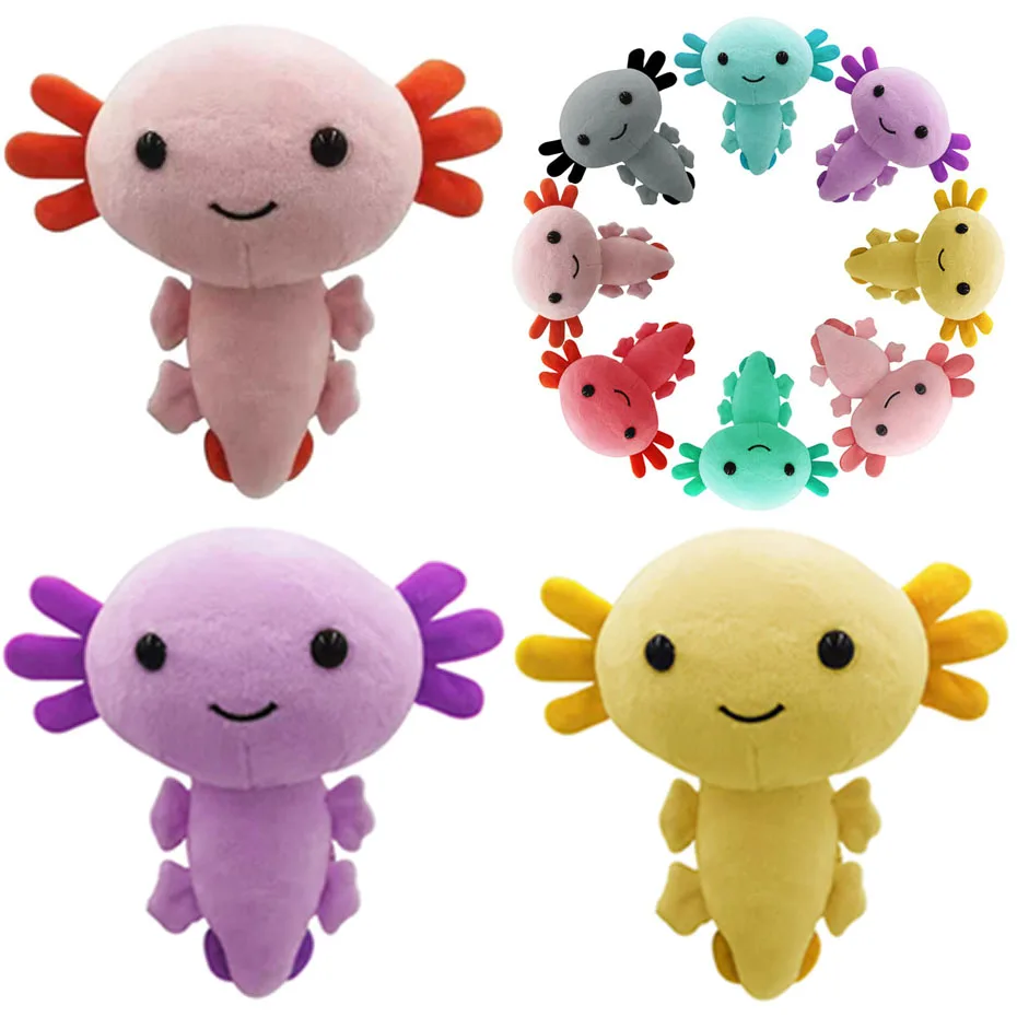 

Axolotl Plush Toy Kawaii Animal Axolotl Plushie Figure Doll Toy Cartoon Pink Gray Axolotl Stuffed Doll 20cm Gifts For Kids Girls