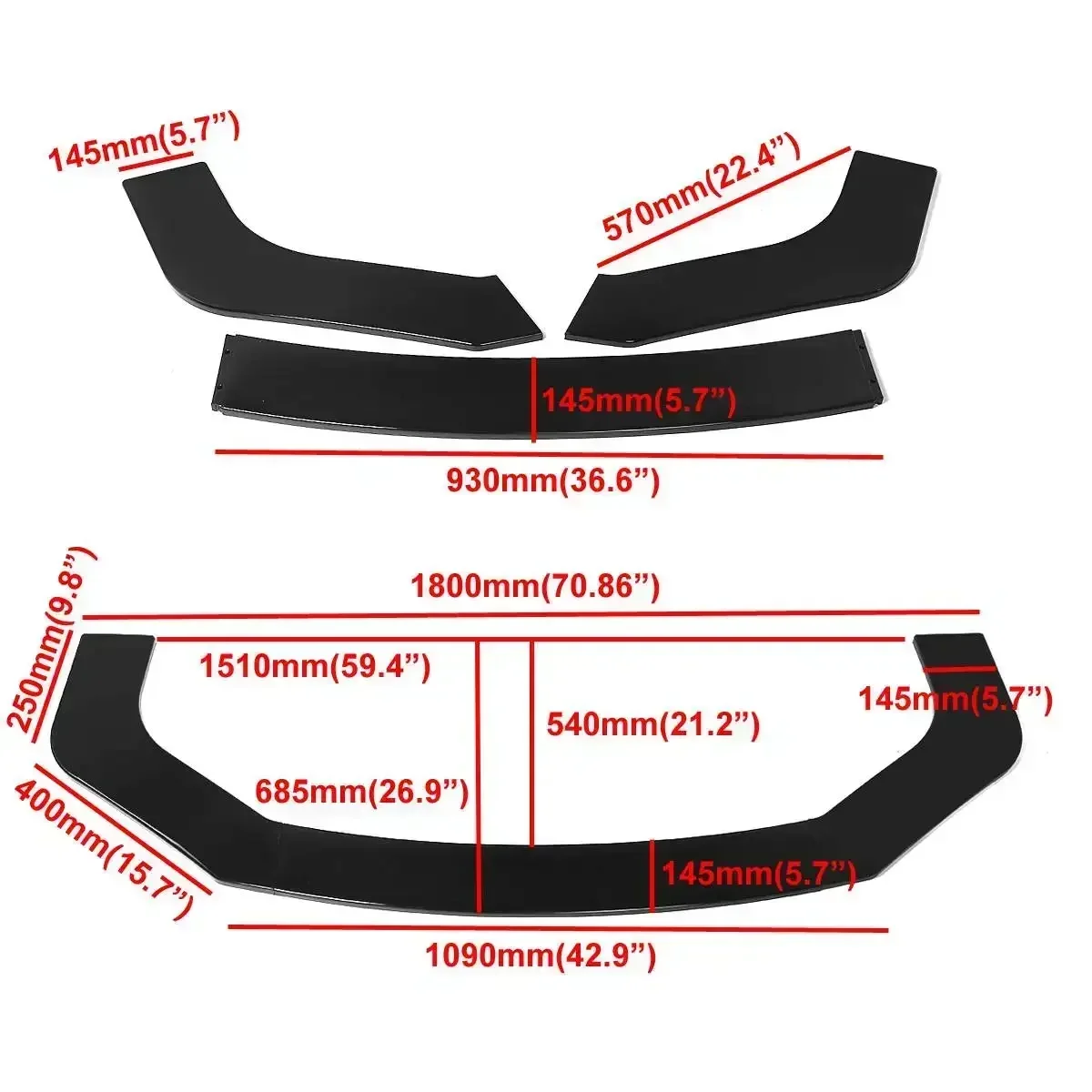 Автомобильный универсальный передний спойлер на подбородок для BMW E39 E46 E53 E90 E92 E93