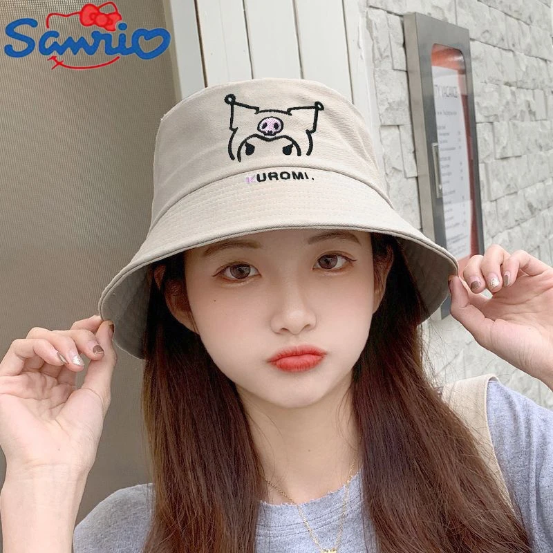 

Sanrio 2023 New Kuromi Fisherman Hat Women Creative Sunscreen Hat Versatile Student Sunshade Hat Personalized Trend And Fashion