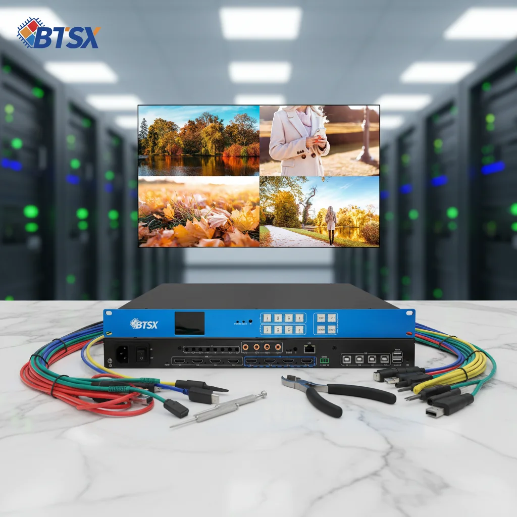 Фото Контроллер видеостен 4K60, матричный HDMI-процессор и мультиэкранный процессор для систем безопасности, мониторинга и конференц-залов №1